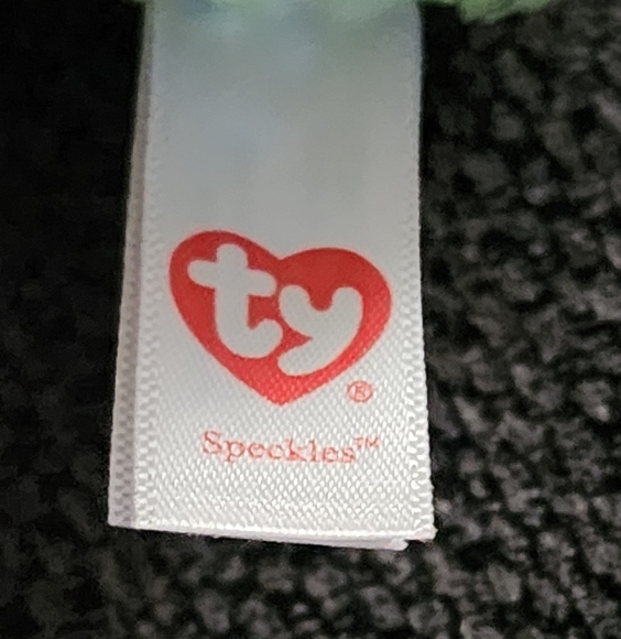 Ty Beanie Boo Speckles Green and Orange Frog Plush Toy - Picture 3 of 7